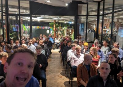 Stu selfie with audience at Re-Tech 9 November 2023